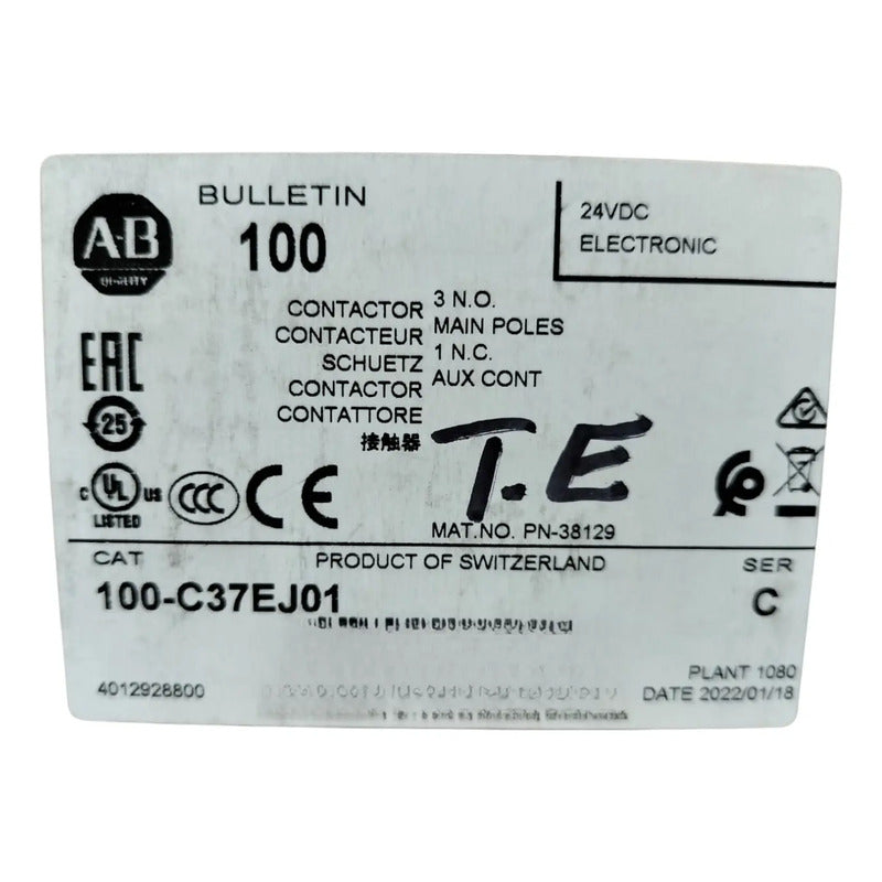 Allen-bradley 100-c37ej01 Contactor