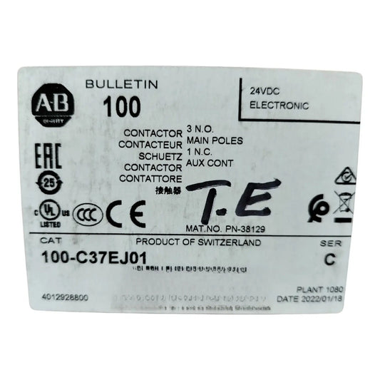 Allen-bradley 100-c37ej01 Contactor