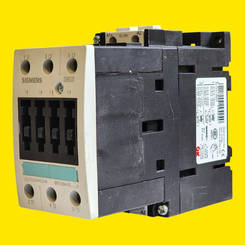 Siemens 3rt1034-1bb40 Contactor 32a 24vdc 3 Polos 15kw