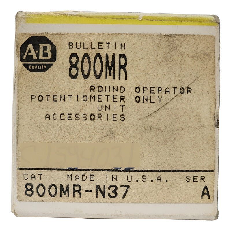 Allen-bradley 800mr-n37 Pulsador Industrial Roja 30mm Nuevo Negro