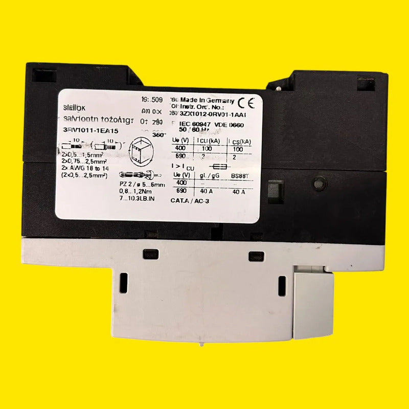 Siemens 3rv1011-1ca15 Guardamotor Sirius 50/60hz