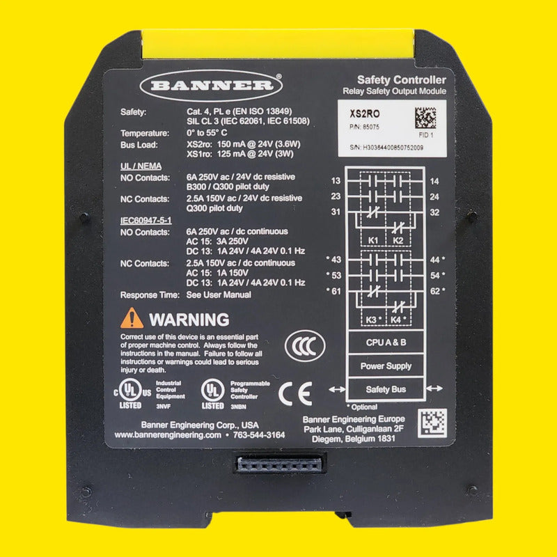 Banner 85075 Xs2ro Modulo Expansion Seguridad 4no 2nc