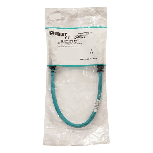 Cable Cat6a Blindado Panduit 0.3m Azul Istph6x0.3mtl