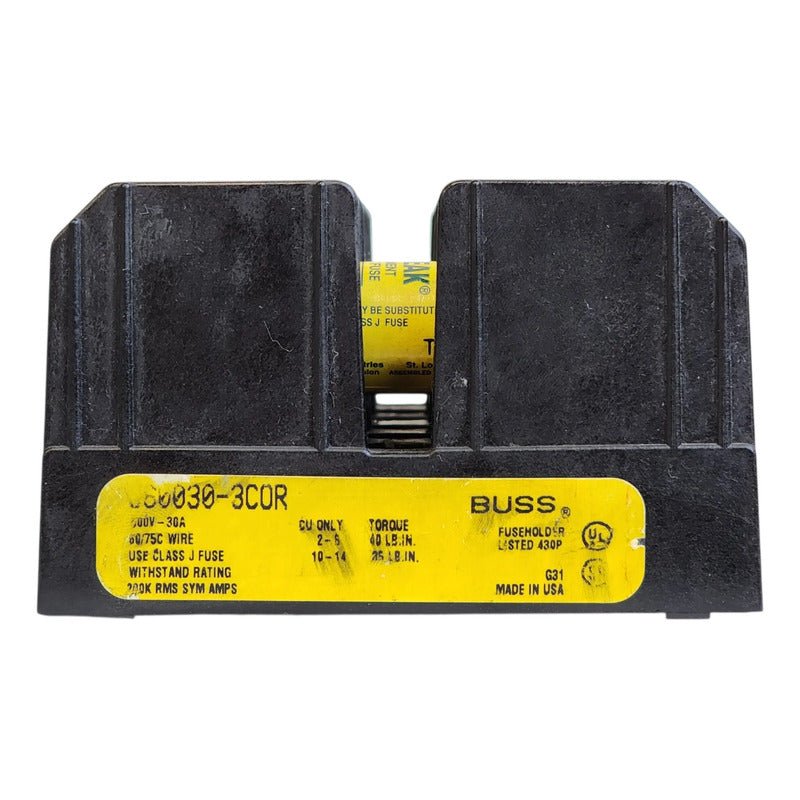 Base Bussmann J60030-3cor Con 3 Fusibles Lpj-5sp 5a 600v