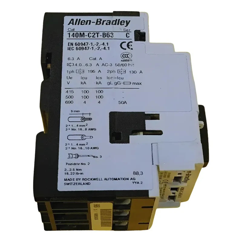 Allen-bradley 140m-c2t-b63  Guarda Motor 50 Hz-60hz