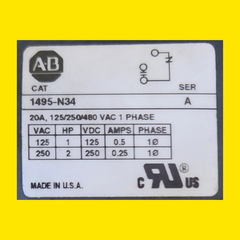 Allen-bradley 1494v-ds60 60a C/ Kit 1494v-fs60 Y 1495-n34