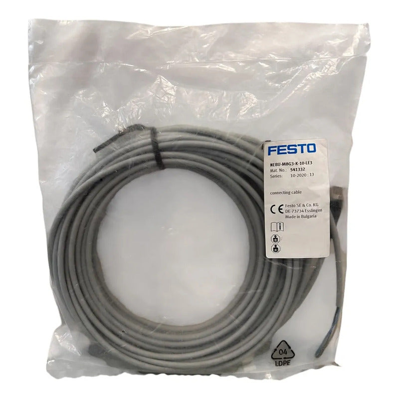 Festo Nebu-m8g3-k-10-le3 Cable Para Sensor M8 3 Pines