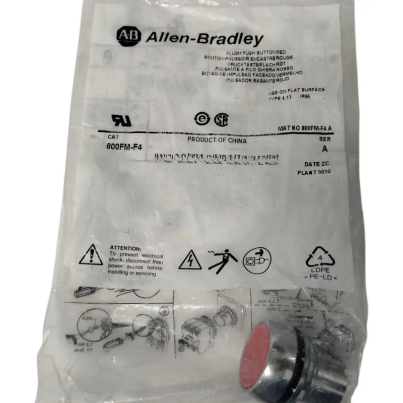 Allen-bradley 800fm-f4 Boton Pulsador