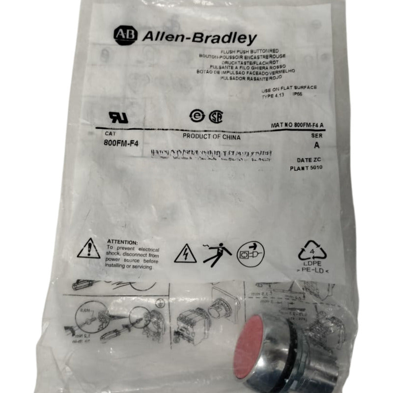 Allen-bradley 800fm-f4 Boton Pulsador