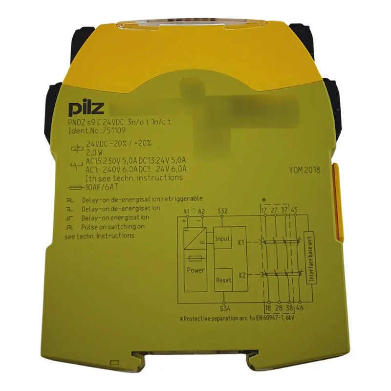 Pilz Safety 751109 Relay Pnoz-s9-c 24vdc 3 N/o T 1 N/c