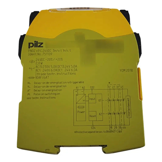 Pilz Safety 751109 Relay Pnoz-s9-c 24vdc 3 N/o T 1 N/c