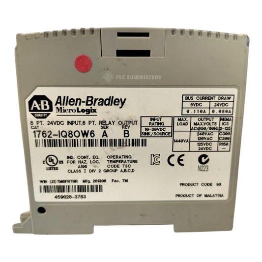 Allen Bradley 1762 1q80w6 Modulo Combinado De E/s