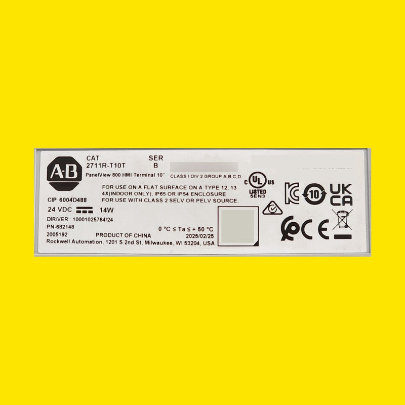 Hmi Allen-bradley Panelview 800 2711r-t10t 10