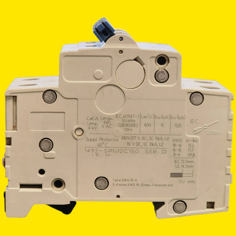 Allen-bradley 1492-spm2c150 Interruptor 15 A 2 Polos