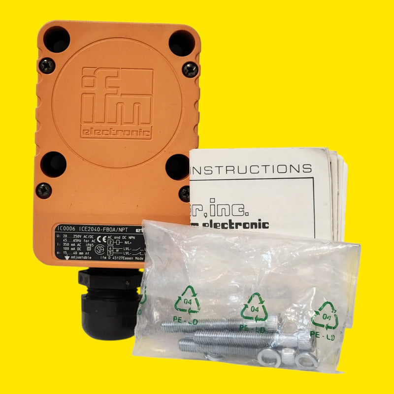Ifm Ic0006 Sensor Inductivo Ac/dc 40mm Ip67