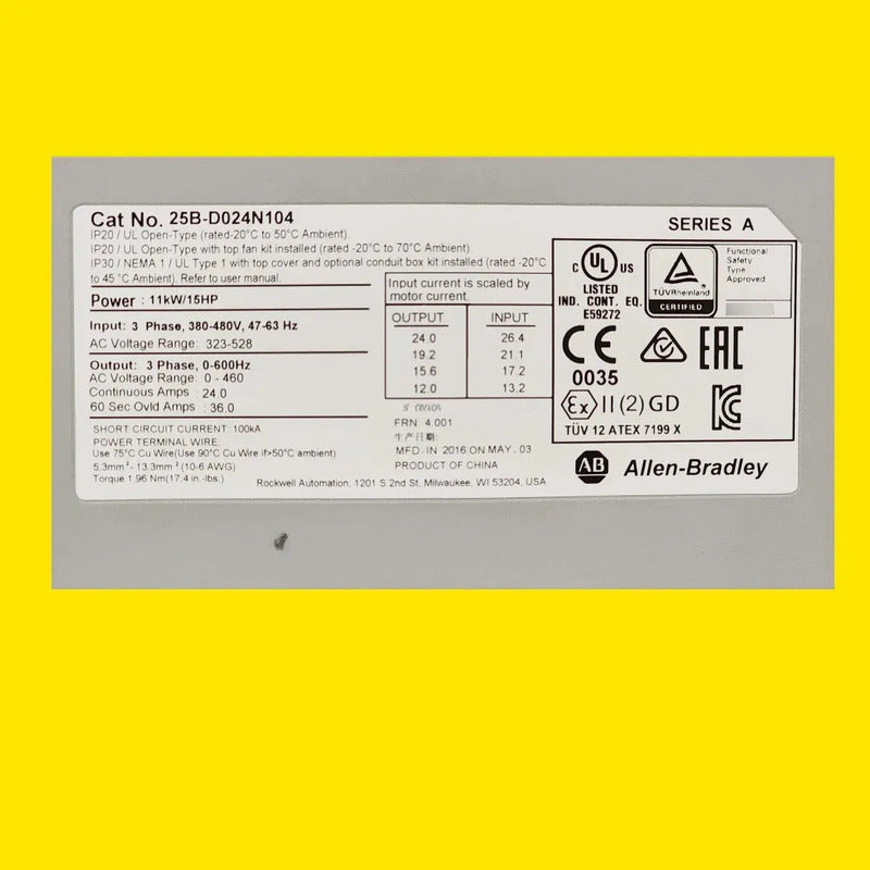 Allen-bradley 25b-d024n104 Variador Powerflex 525 15hp