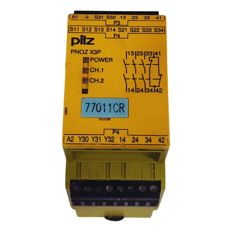 Pilz 77313 Pnoz X3p 24-24v Acdc 3n/o 1n/c 1so Rele De Segu