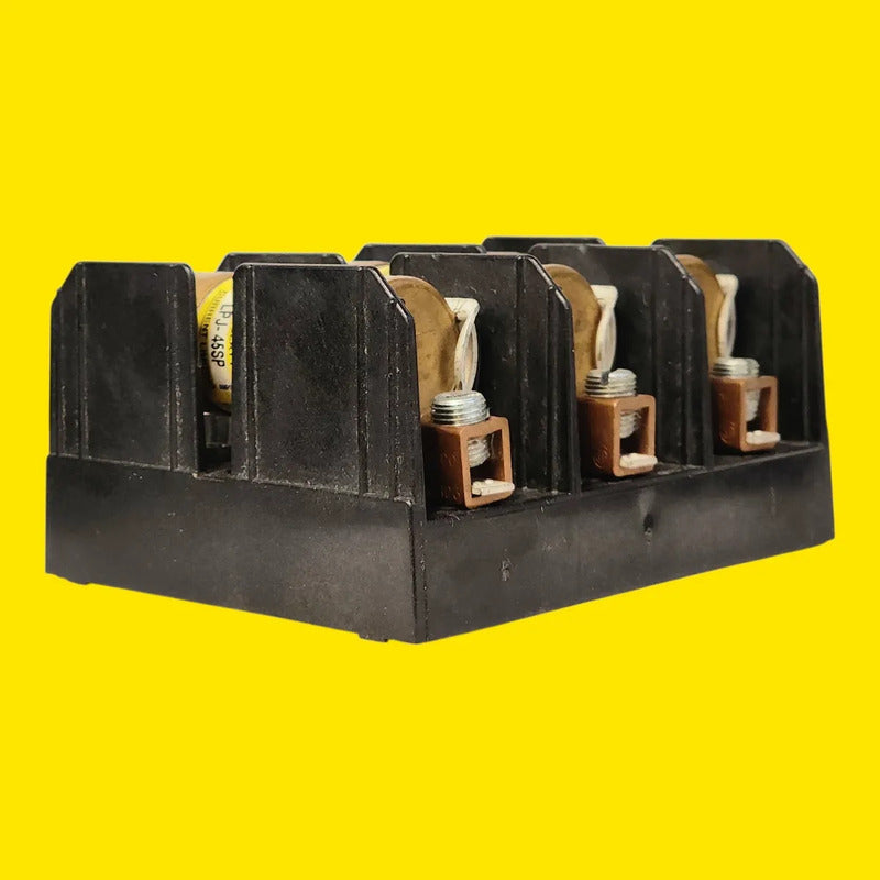 Base J60060-3cor Con 3 Fusibles Lpj-45sp 45a 600v Bussmann