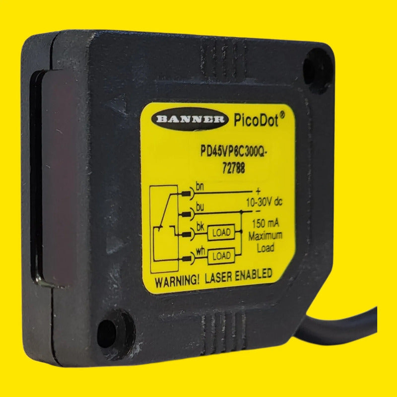Banner Pd45vp6c300q 72788 Sensor Laser Convergente 305mm