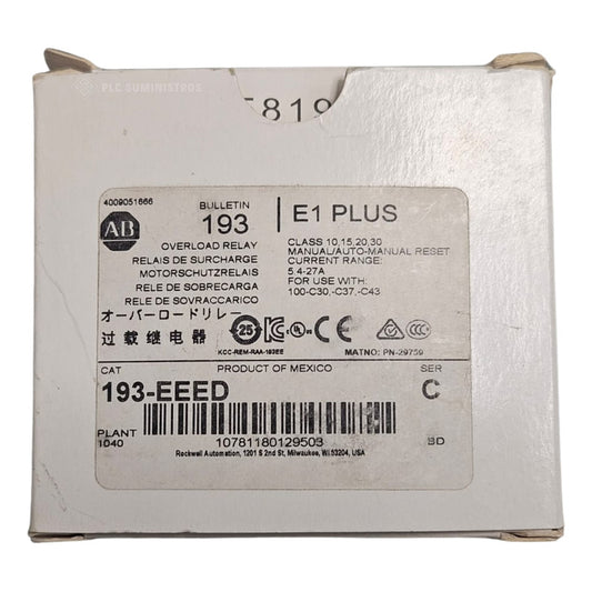 Allen-bradley 193-eeed Relé Sobrecarga