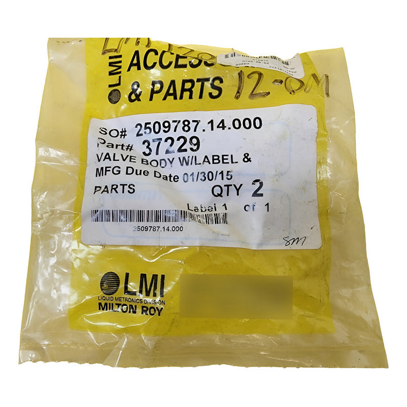 Cuerpo De Válvula Lmi 37229  Pvdf 3/8  Para Bomba Milton Roy