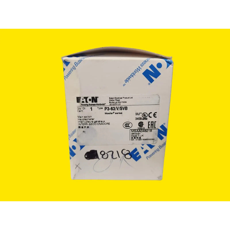 Eaton P3-63/v/svb Interruptor Seccionador Rotativo Negro