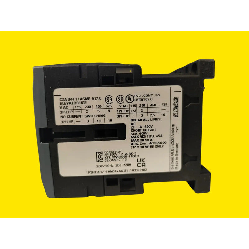 Siemens 3rt2017-1an61 Contactor