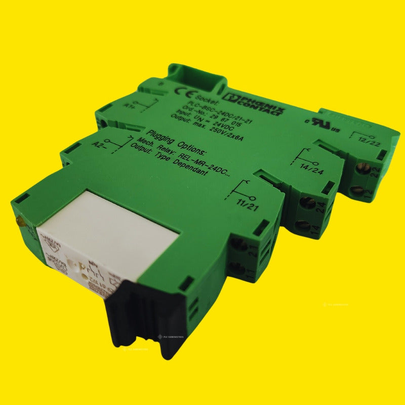 Phoenix Contact Socket Plc Bsc 24dc/21-21(2967015) Usado -