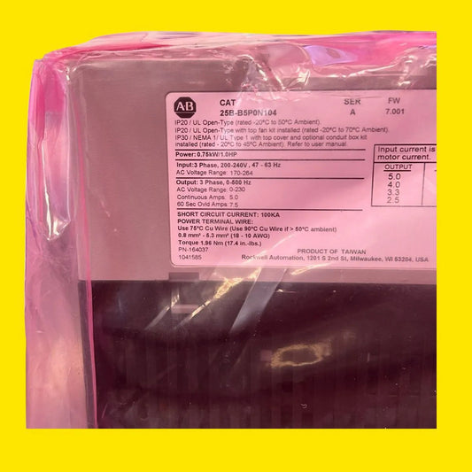 Allen-bradley Variador 25b-b5p0n104 200-240vac 0.75k, 1hp