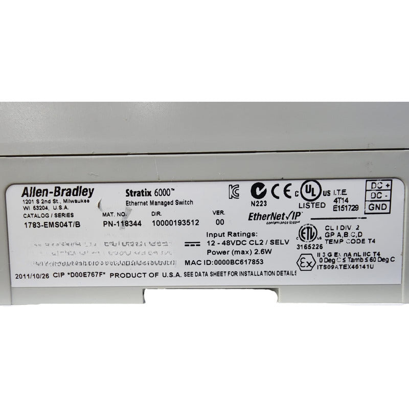 Allen-bradley 1783-ems04t Switch Gestionado