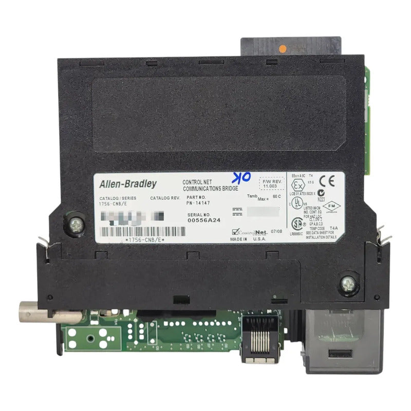 Allen Bradley 1756-cnb Módulo Controlnet Plc Industrial E/sin Tapa