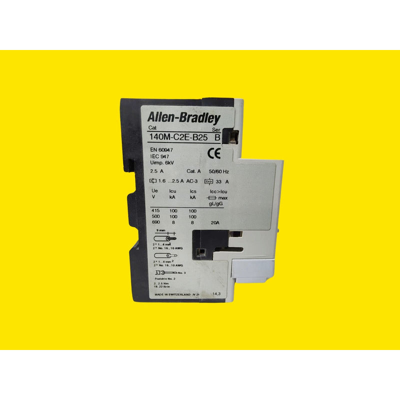 140m-c2e-b25 Allen-bradley Guarda Motor. 50/60hz