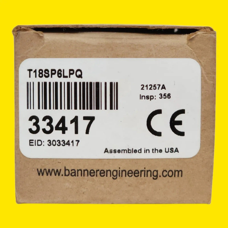 Banner T18sp6lpq 33417 Sensor Fotoelectrico Retro Pnp M12