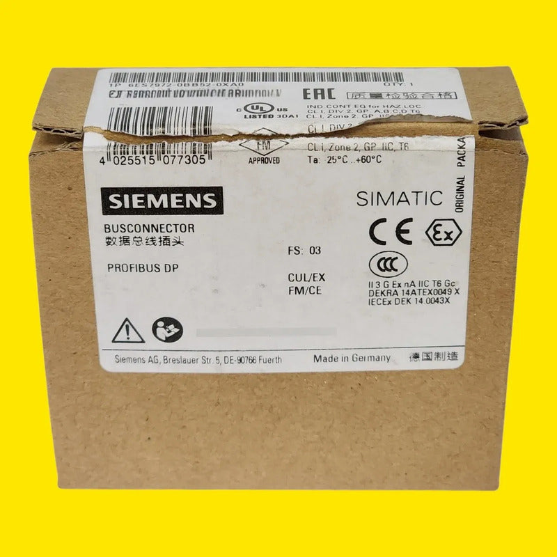 Siemens 6es7 972-0bb52-0xa0 Conector Bus Profibus