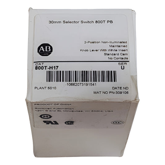 Allen-bradley 800t-h17 30mm Selector Switch 800t Pb Gris