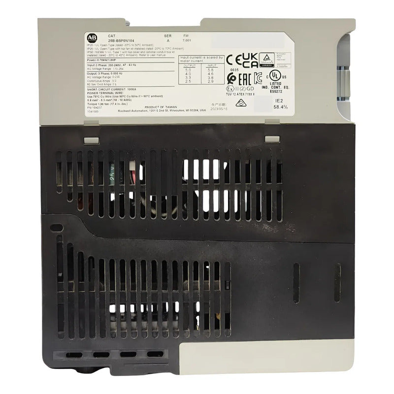 Allen Bradley 25b-b5p0n104 Powerflex 525 240vac 1hp