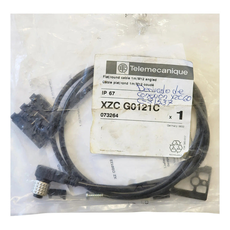 Telemecanique Xzc G0121c Cable M12 Acodado 1 Metro