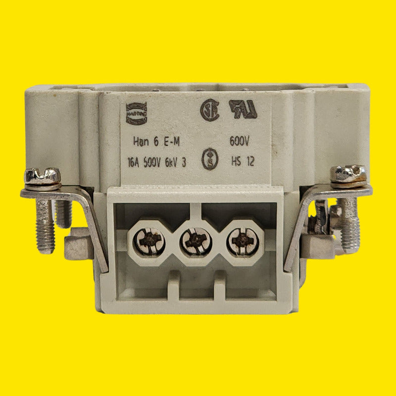 Conector Harting Inserto Han 6 E-m Y Carcasa Han 09300100543