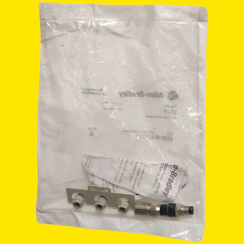 Allen-bradley 889p-m4dc-h Conector M8 Macho 4 Pines Gris