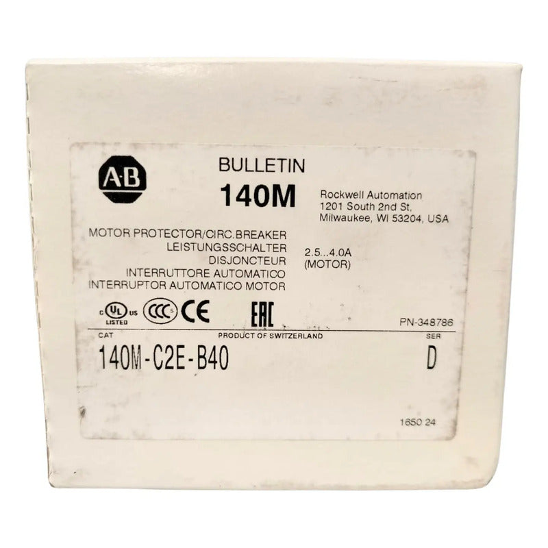 Allen Bradley 140m-c2e-b40 Viaje Magnético Standar
