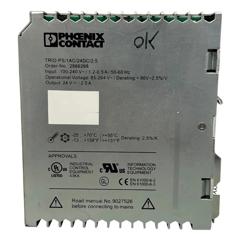 Phoenix Contact 2866268 Fuente De Alimentación 24v 2.5a