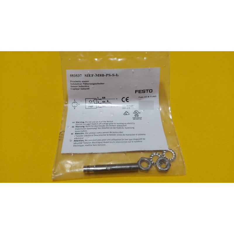 Festo Sief-m8b-ps-s-l 553537 Sensor Inductivo
