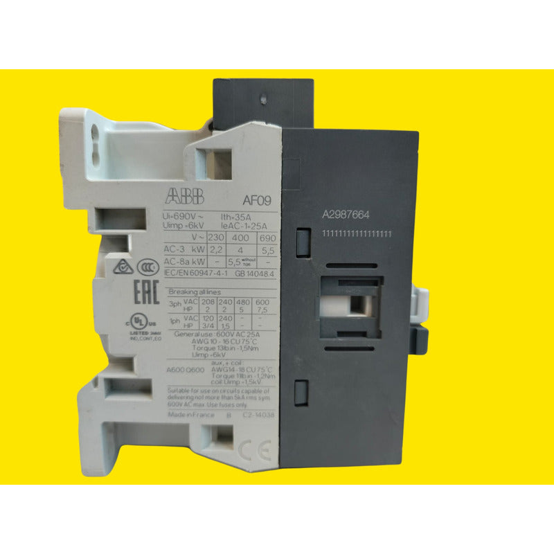 Abb Af09-30-10-13 Contactor 100-250/60hz-dc.