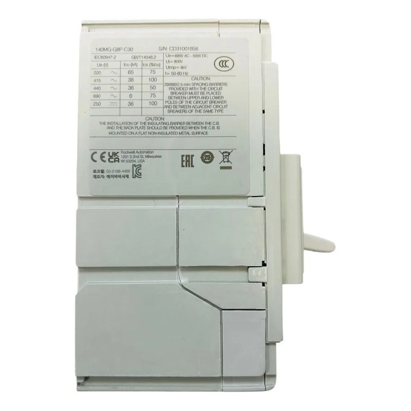 Interruptor Termomagnetico Allen Bradley 140mg-g8p-c30 30a