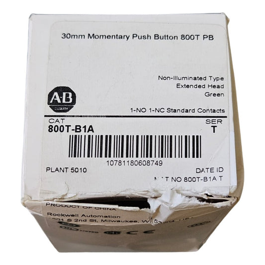 Allen Bradley 800t-b1a 30mm Momentary Push Button 800t Pb
