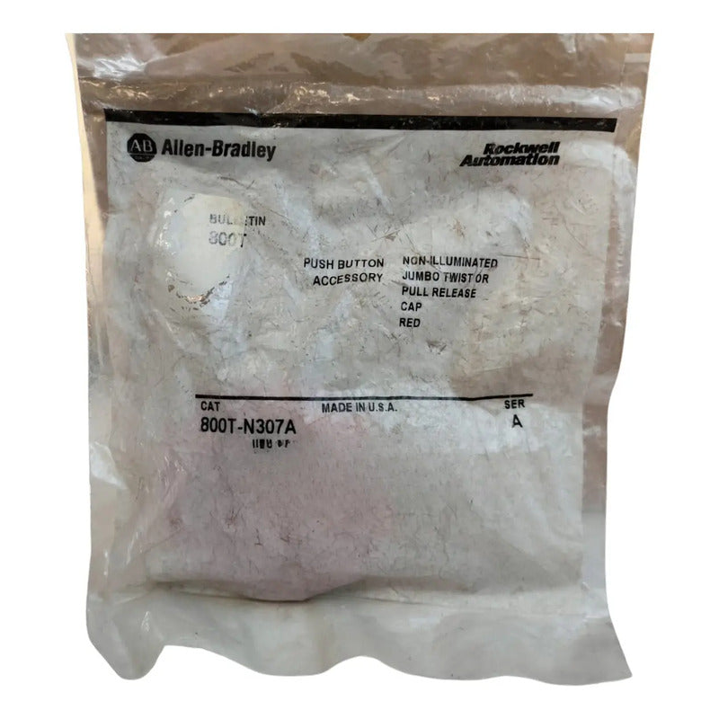 Allen-bradley 800t-n307a Boton De Presion Rojo