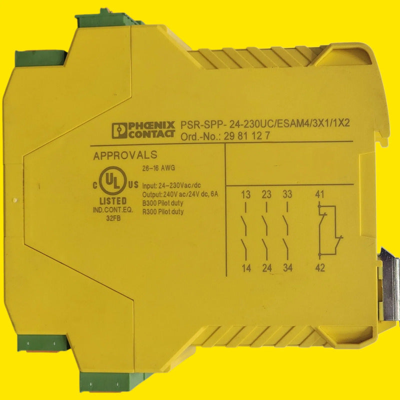 Phoenix Contact Psr-spp-24-230uc 2981127 Relé Seguridad Amarillo/verde