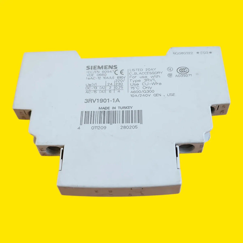 Siemens 3rv1901-1a Bloque De Contactos Auxiliares Sirius 50/60 Hz