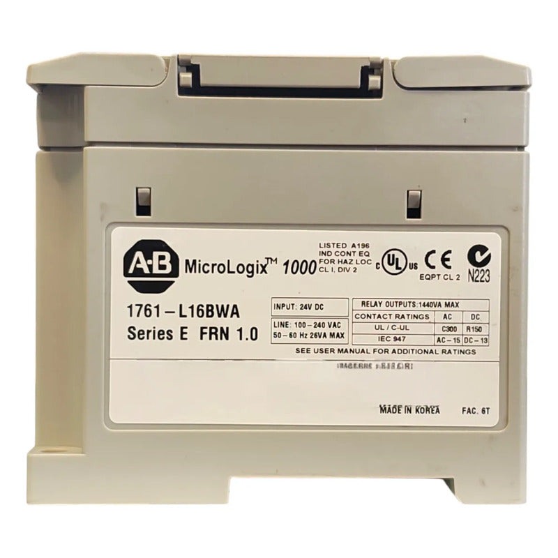 Micrologix 1000 1761-l16bwa | 10 Entradas Y 6 Salidas