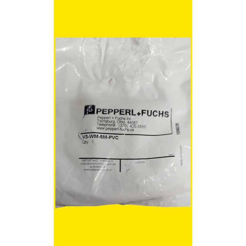 Pepperl+fuchs V3-wm-5m-pvc Conector M8 Hembra Cable 5m Negro